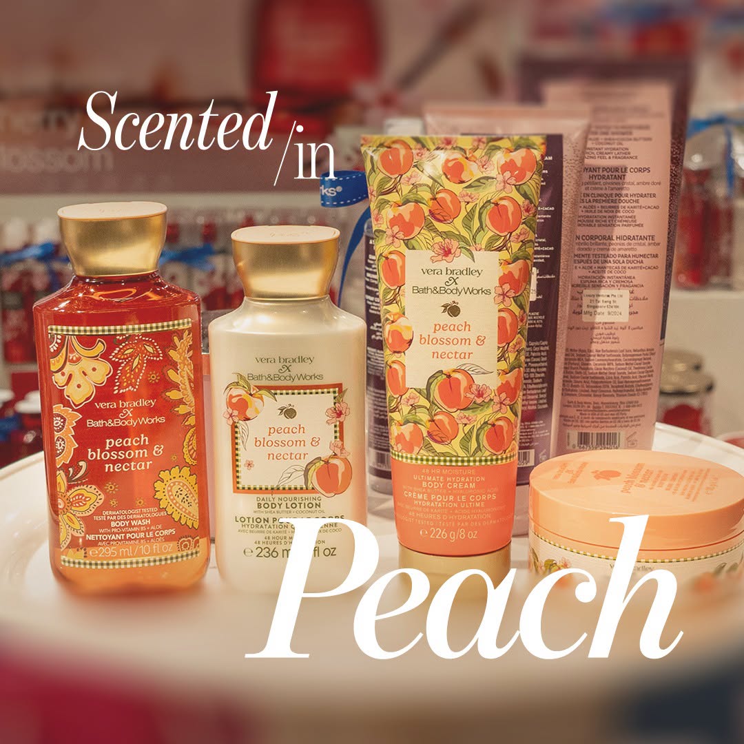 Vera Bradley x Bath and Body Works Peach Blossom and Nectar collection