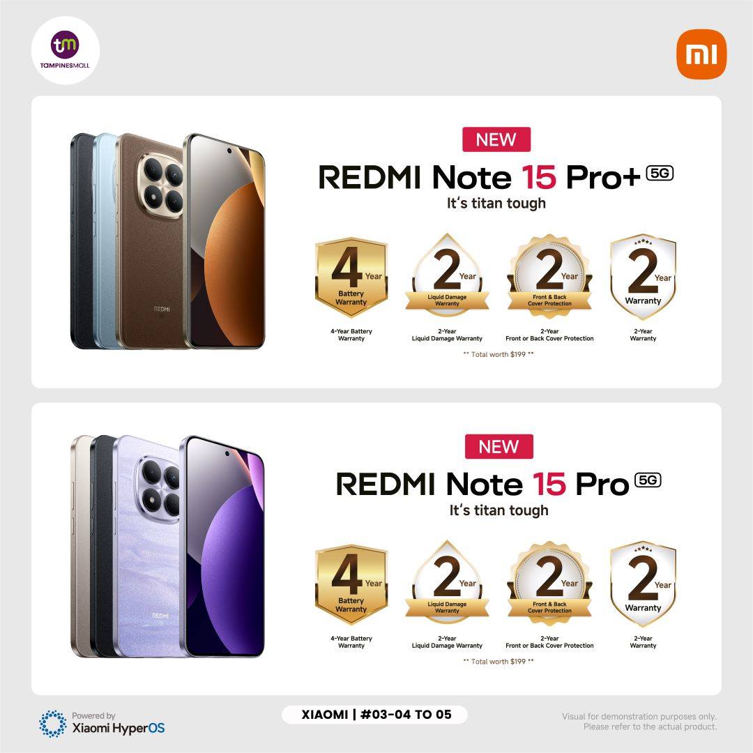 The sleek new Redmi Note 15 Series showcasing its design and cooling technology