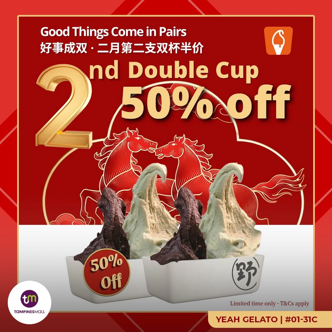 A delicious double cup of artisanal gelato from Yeah Gelato