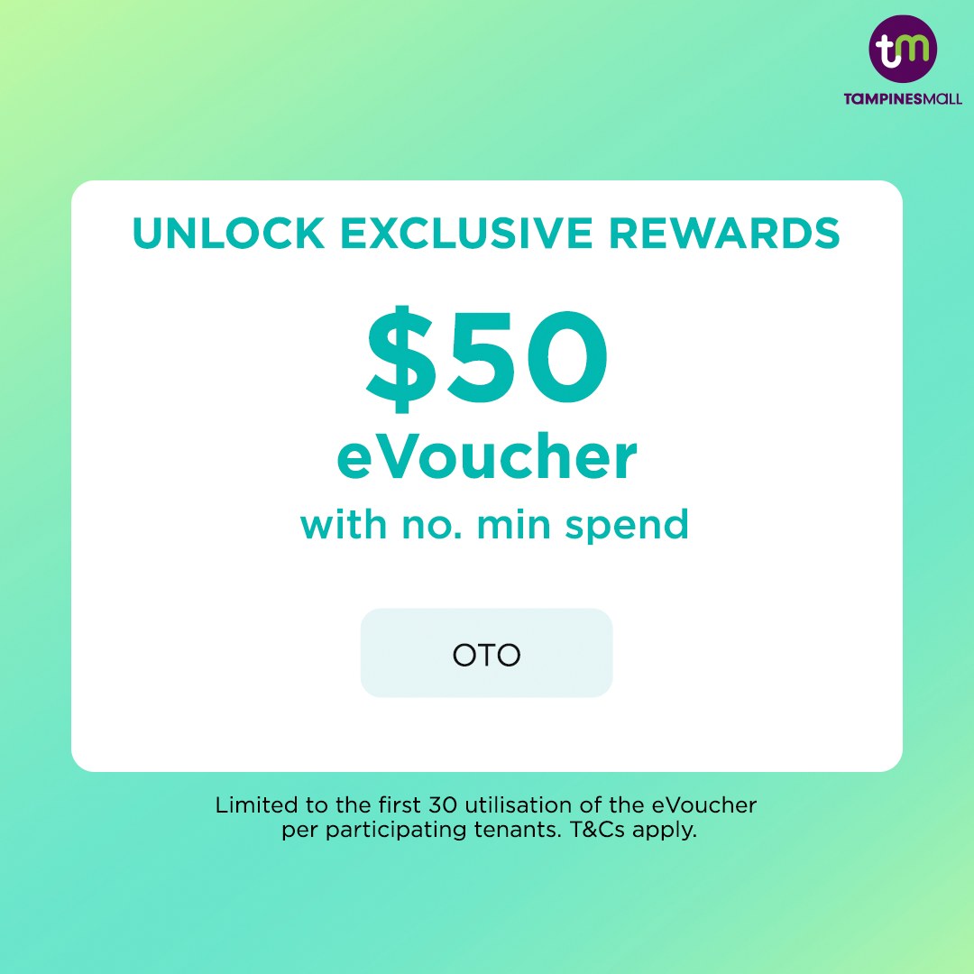 Exclusive eVoucher rewards at Tampines Mall