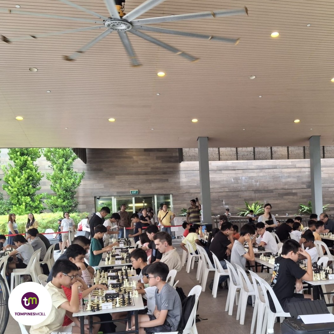 A chess board with pieces during the PlayNow! Grand Prix event