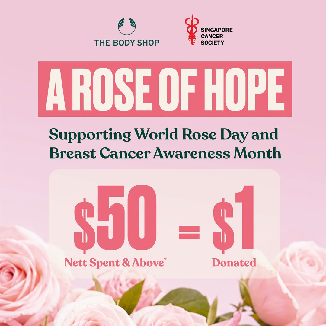 The Body Shop A Rose of Hope campaign with Singapore Cancer Society