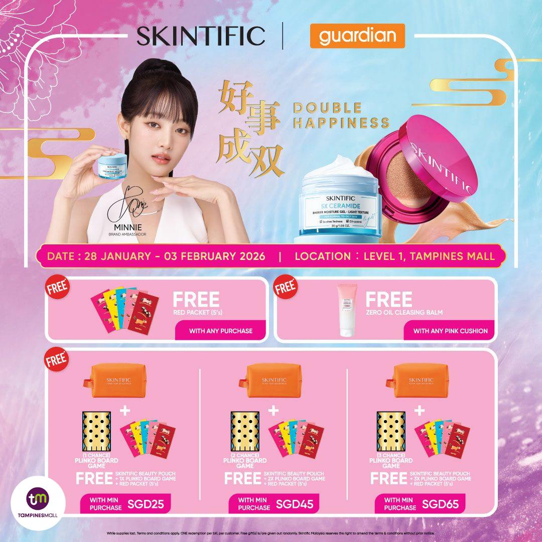 Skintific x Guardian Health and Beauty event showcase at Tampines Mall