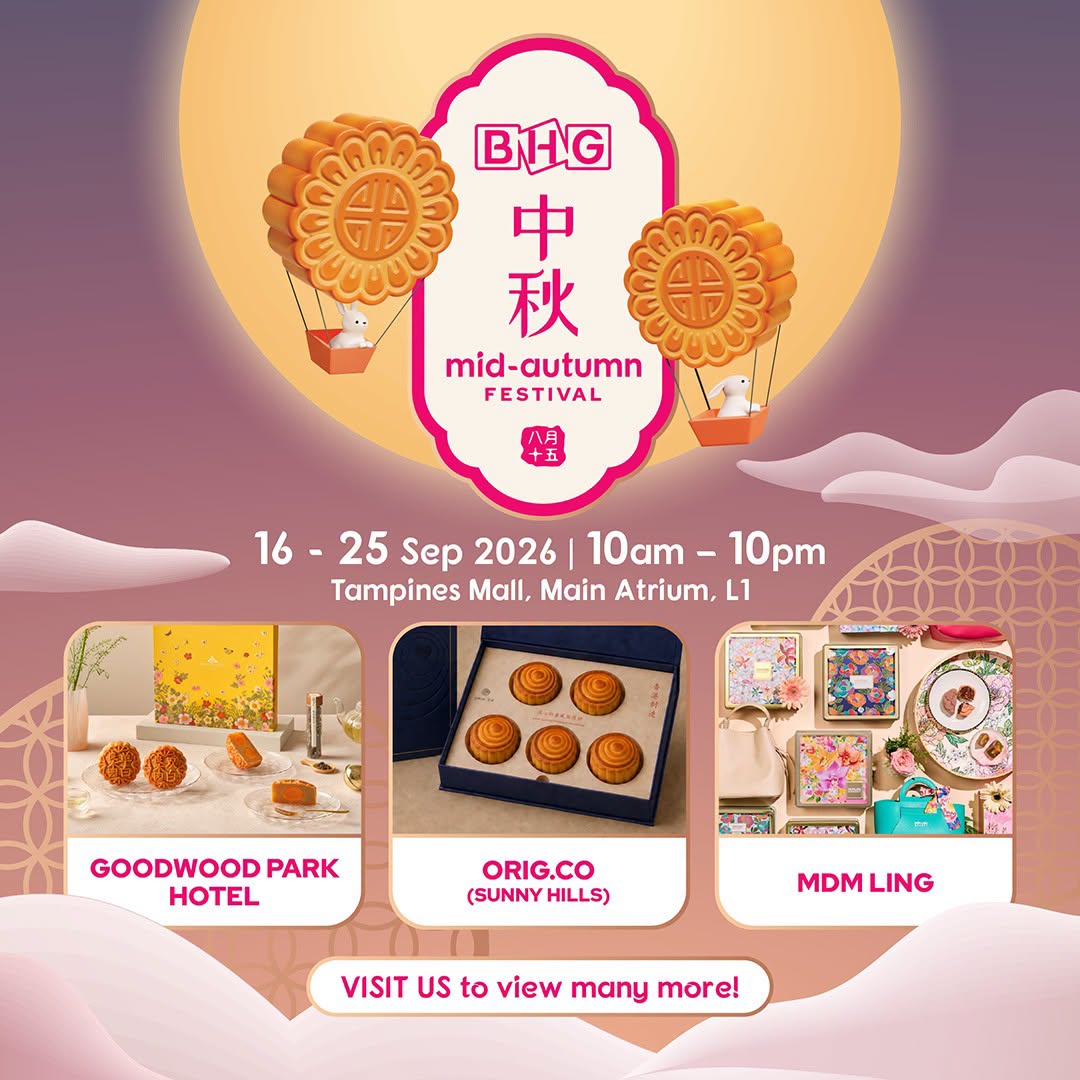 BHG Singapore Mid-Autumn Festival Fair at Tampines Mall featuring mooncakes from Goodwood Park Hotel, Orig.Co and Mdm Ling