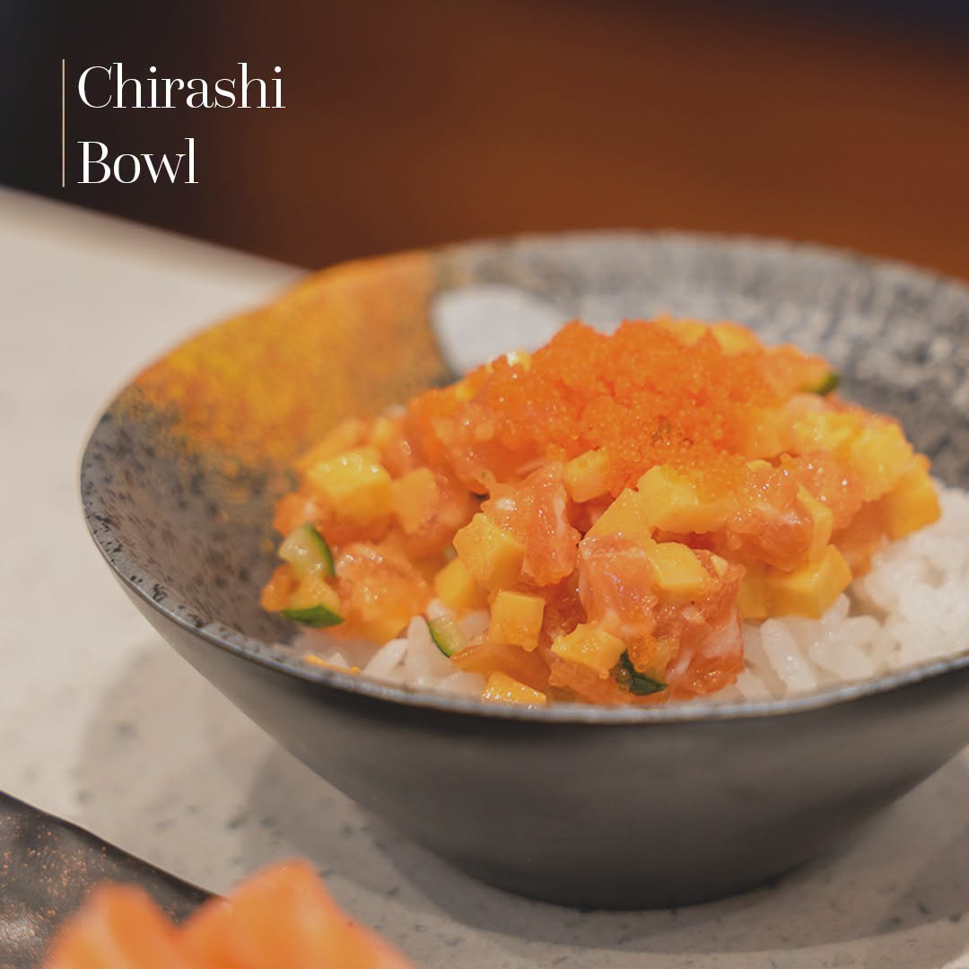 Chirashi bowl with salmon and mango at Seoul Garden Tampines Mall