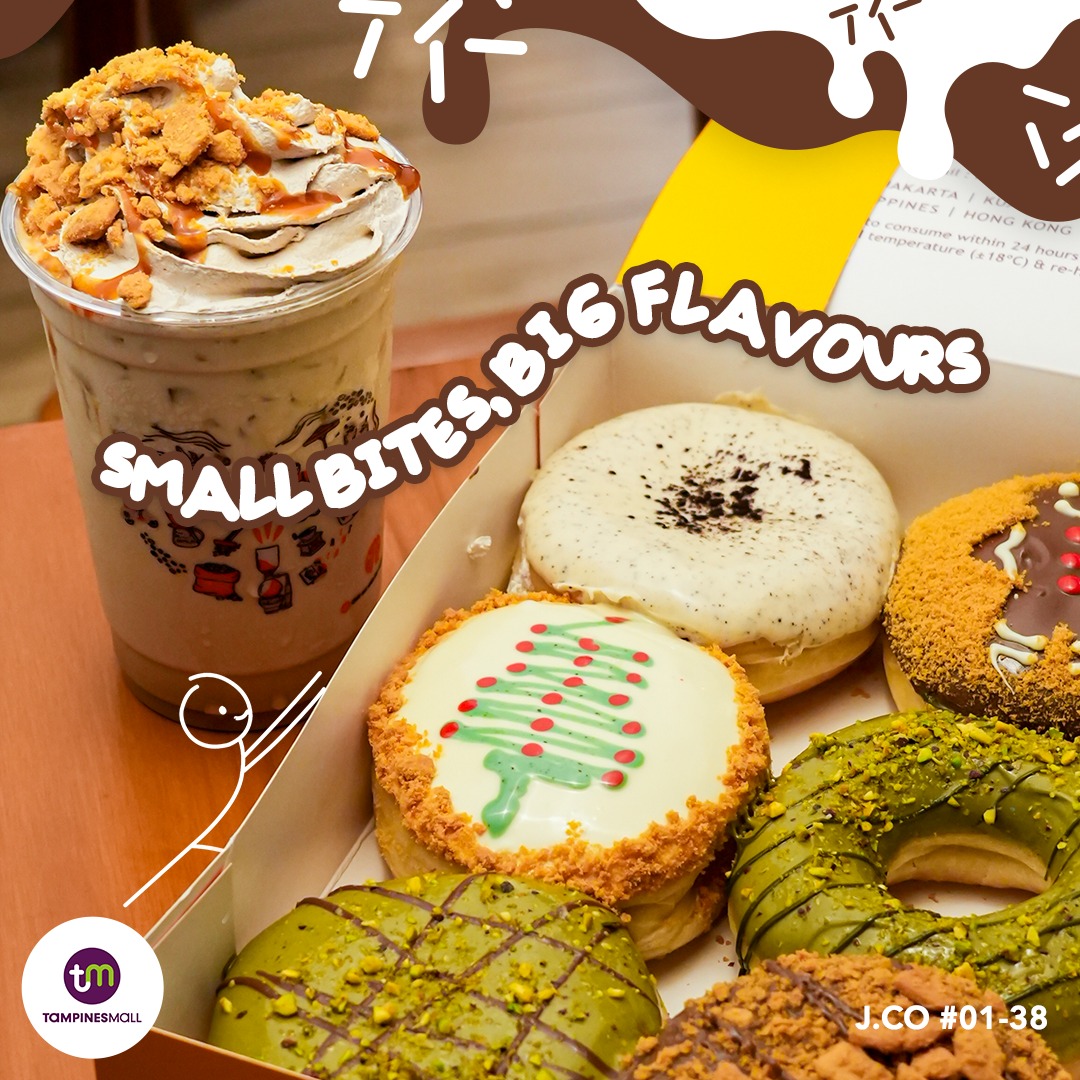 A person enjoying a cozy Christmas Edition drink