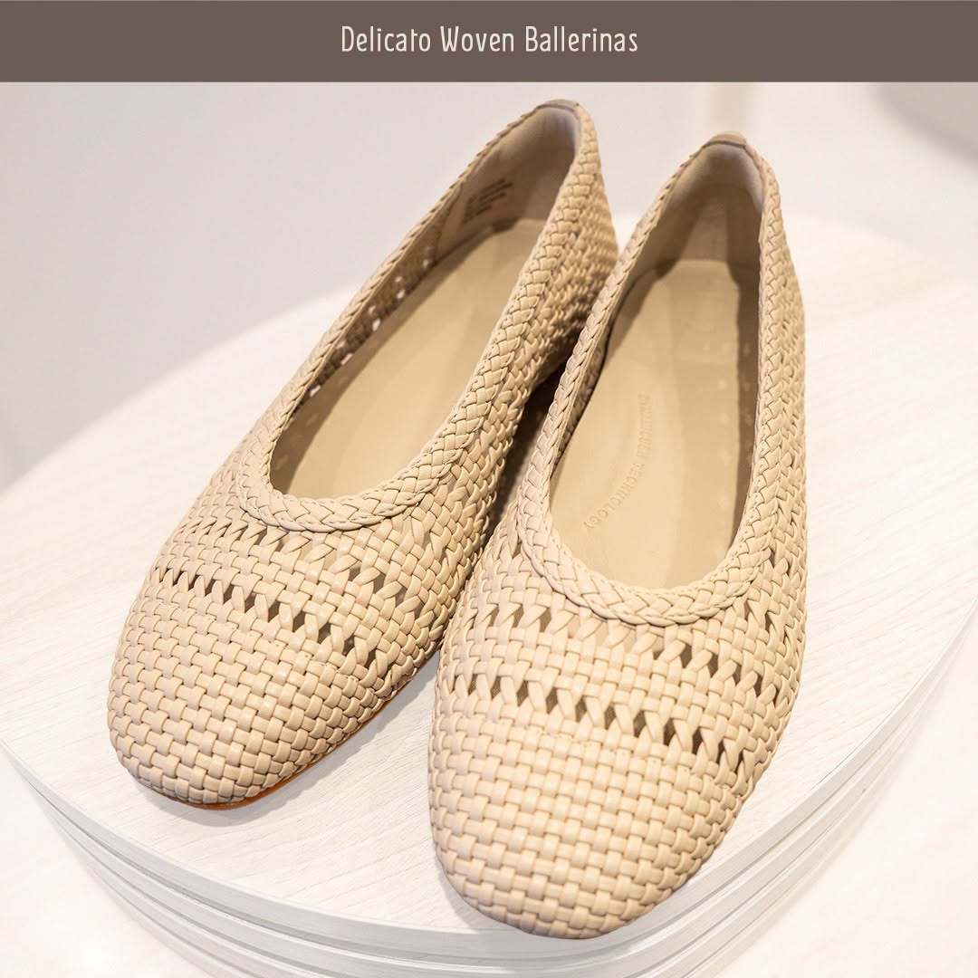 Delicato Woven Ballerinas