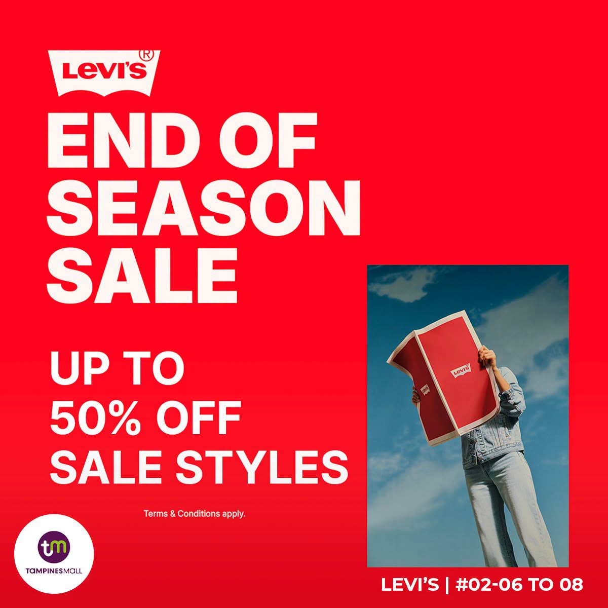 Levi's sale promotion at Tampines Mall