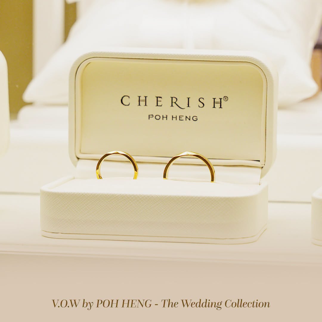 Cherish Poh Heng gold wedding rings from V.O.W collection