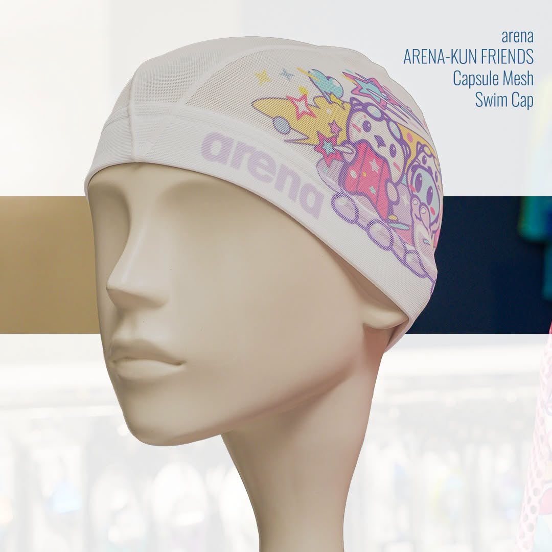 arena ARENA-KUN FRIENDS Capsule Mesh Swim Cap