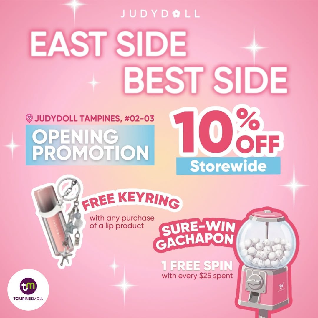 JUDYDOLL store opening promotion at Tampines Mall