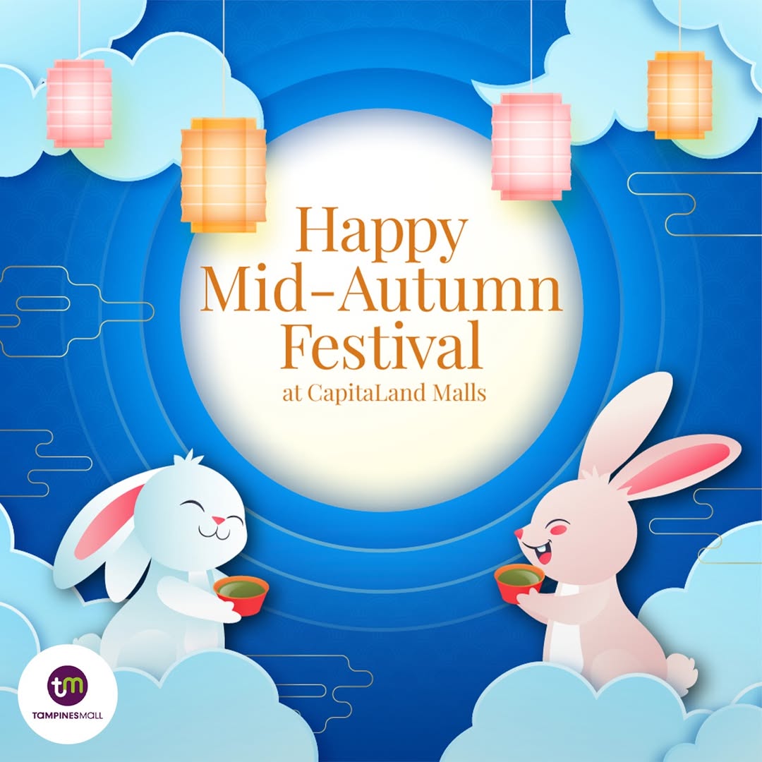 A vibrant display of mooncakes and festive decorations, inviting visitors to a celebration.