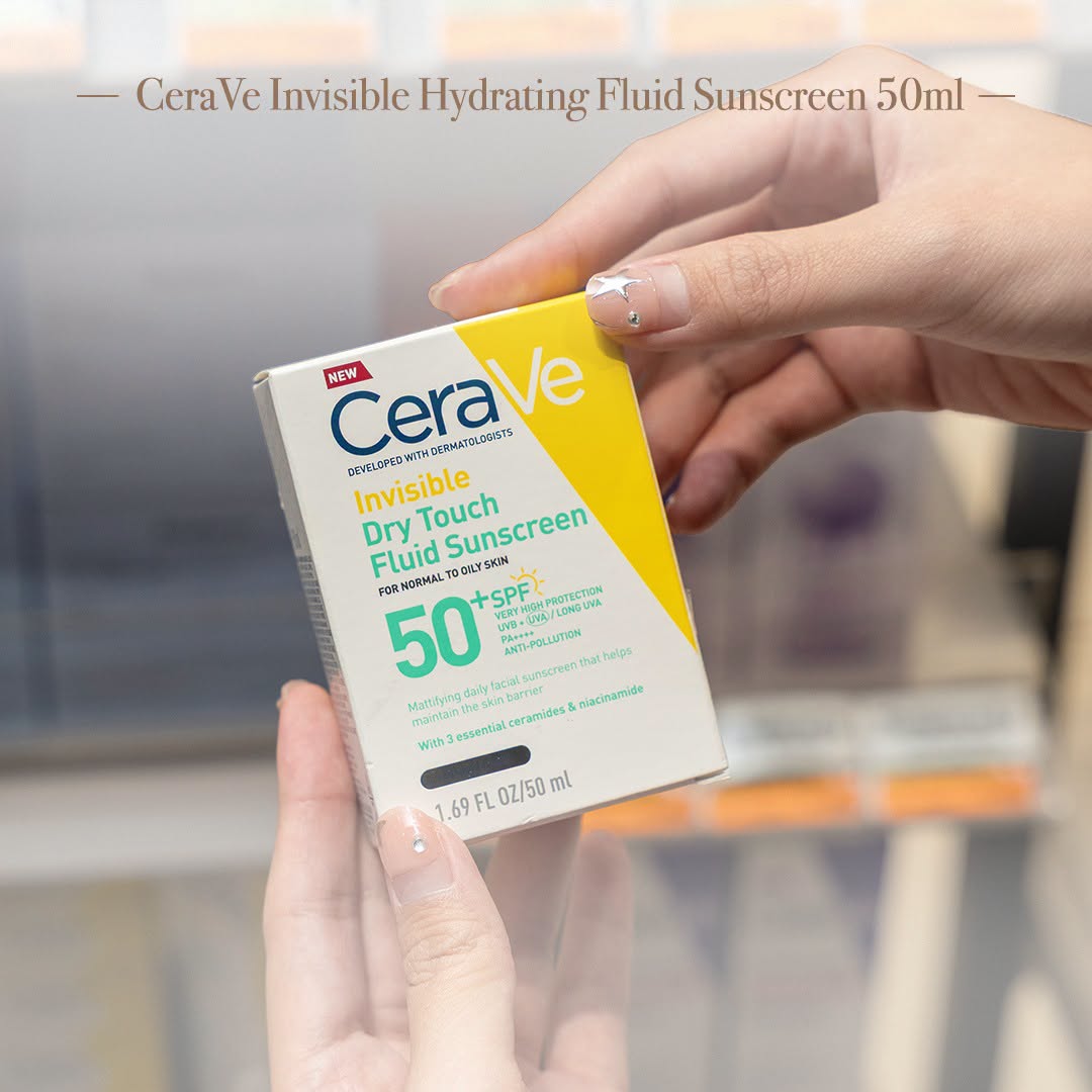 CeraVe Invisible Dry Touch Fluid Sunscreen SPF50+