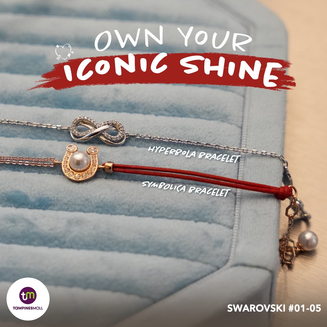 A selection of sparkling Swarovski jewelry displayed for the new season