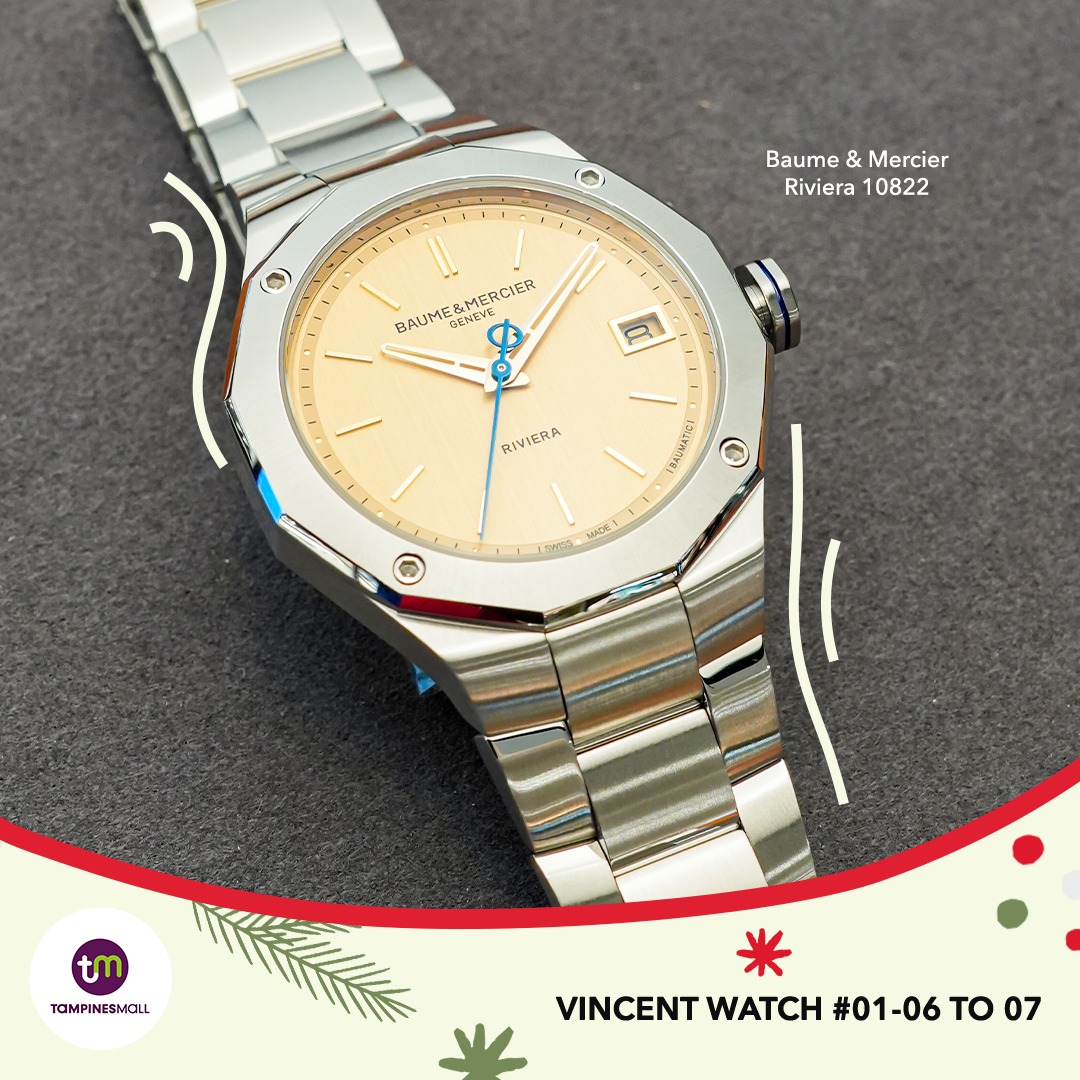 An array of luxury timepieces on display