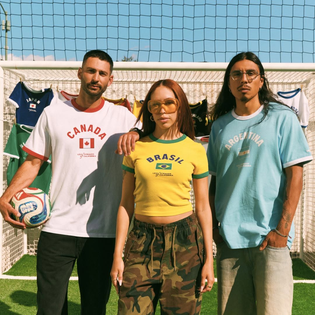 Levis Country Ringer Tees featuring Canada, Brasil and Argentina designs for World Cup season at Tampines Mall