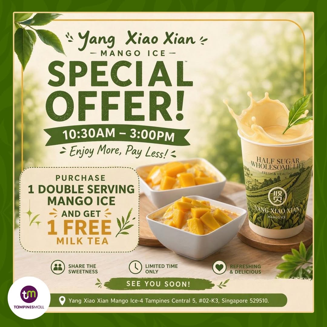 A refreshing double serving of Mango Ice from Yang Xiao Xian.