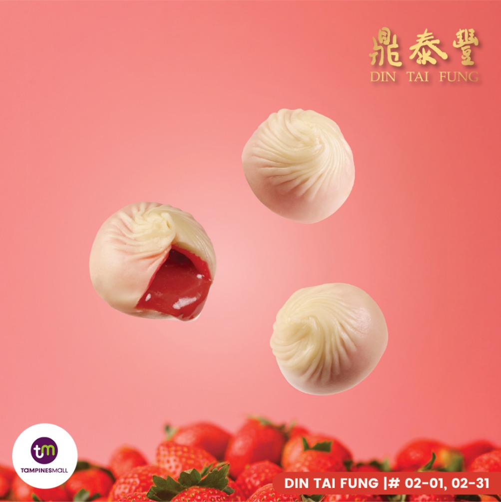 Din Tai Fung Steamed Strawberry Mochi Xiao Long Bao