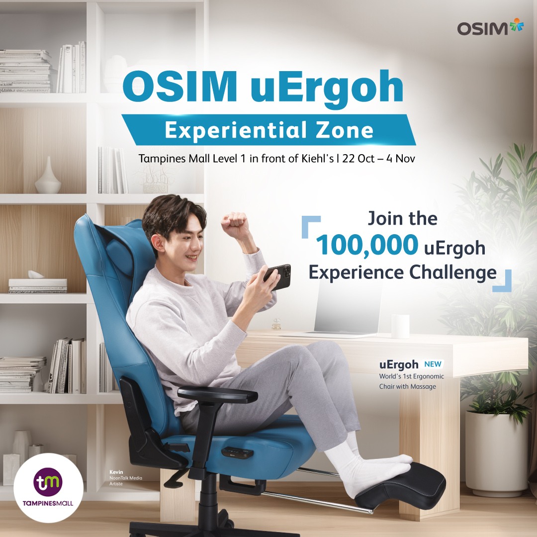 A comfortable ergonomic massage chair, inviting visitors to relax.