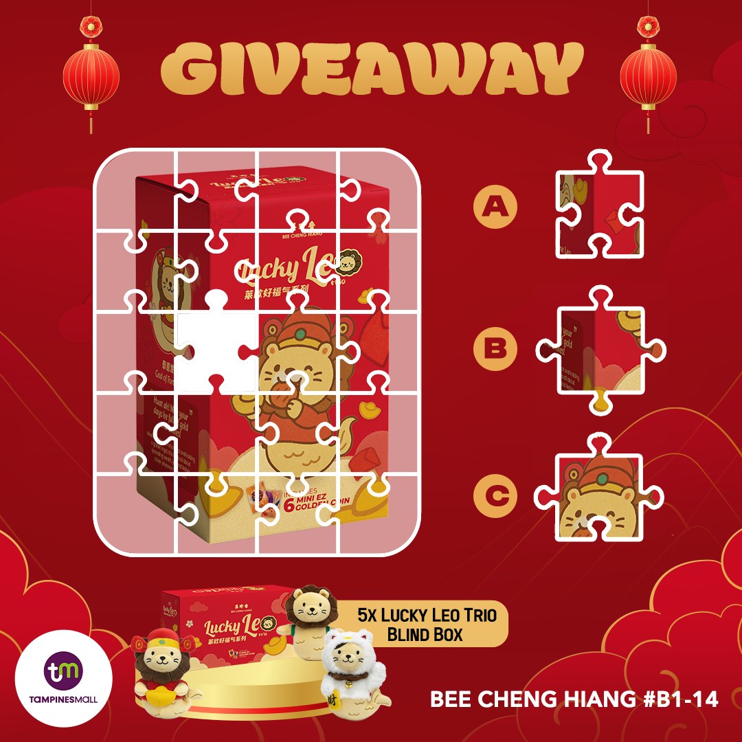 Bee Cheng Hiang Lucky Lee Trio Blind Box Giveaway at Tampines Mall