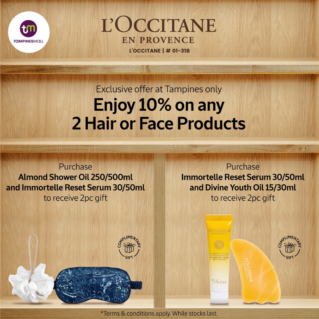 L'OCCITANE Immortelle and Almond beauty products