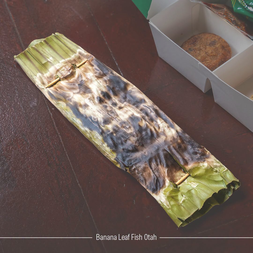 Banana Leaf Fish Otah wrapped in charred banana leaf