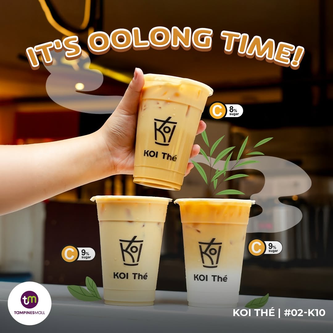 A refreshing cup from KOI Thé Singapore's Roasted Oolong Gao Series