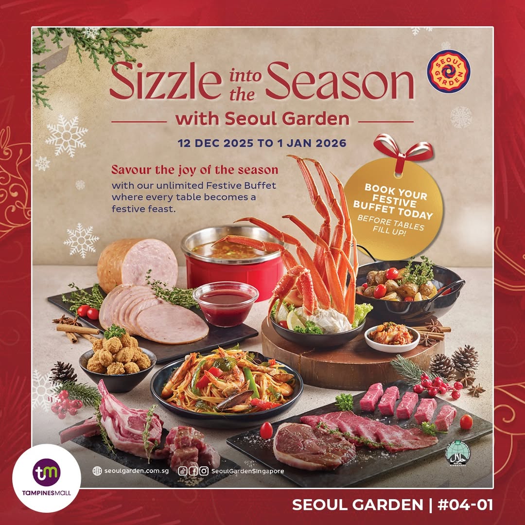 An inviting spread of premium buffet dishes including lamb rack, wagyu, and snow crab at Seoul Garden.