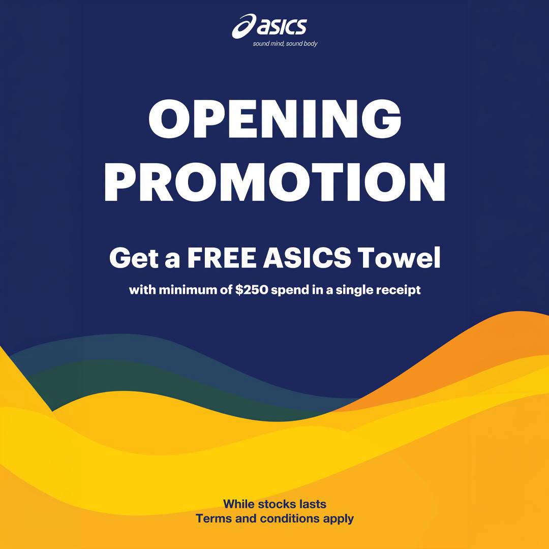 ASICS opening promotion at Tampines Mall