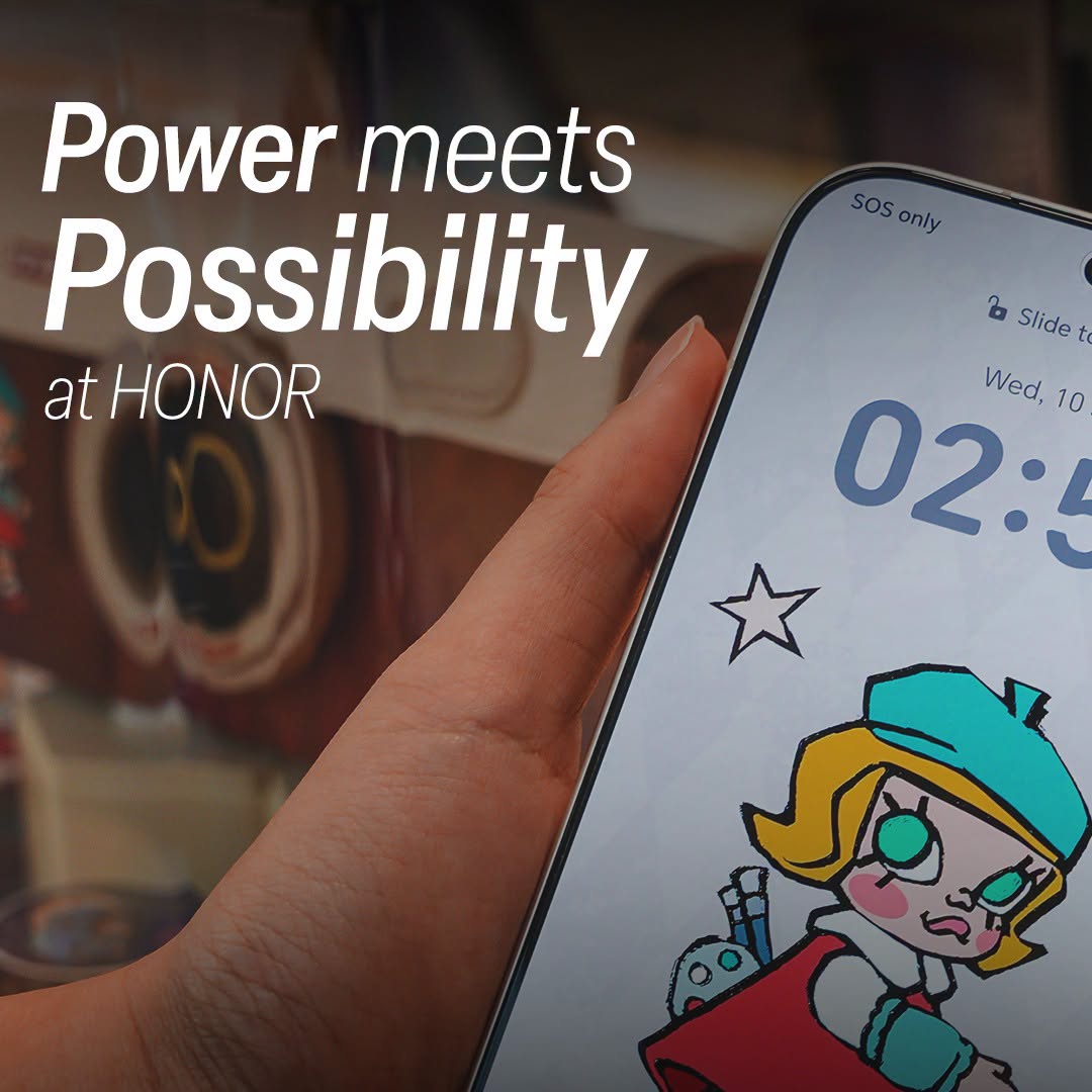 HONOR Power meets Possibility campaign display at Tampines Mall