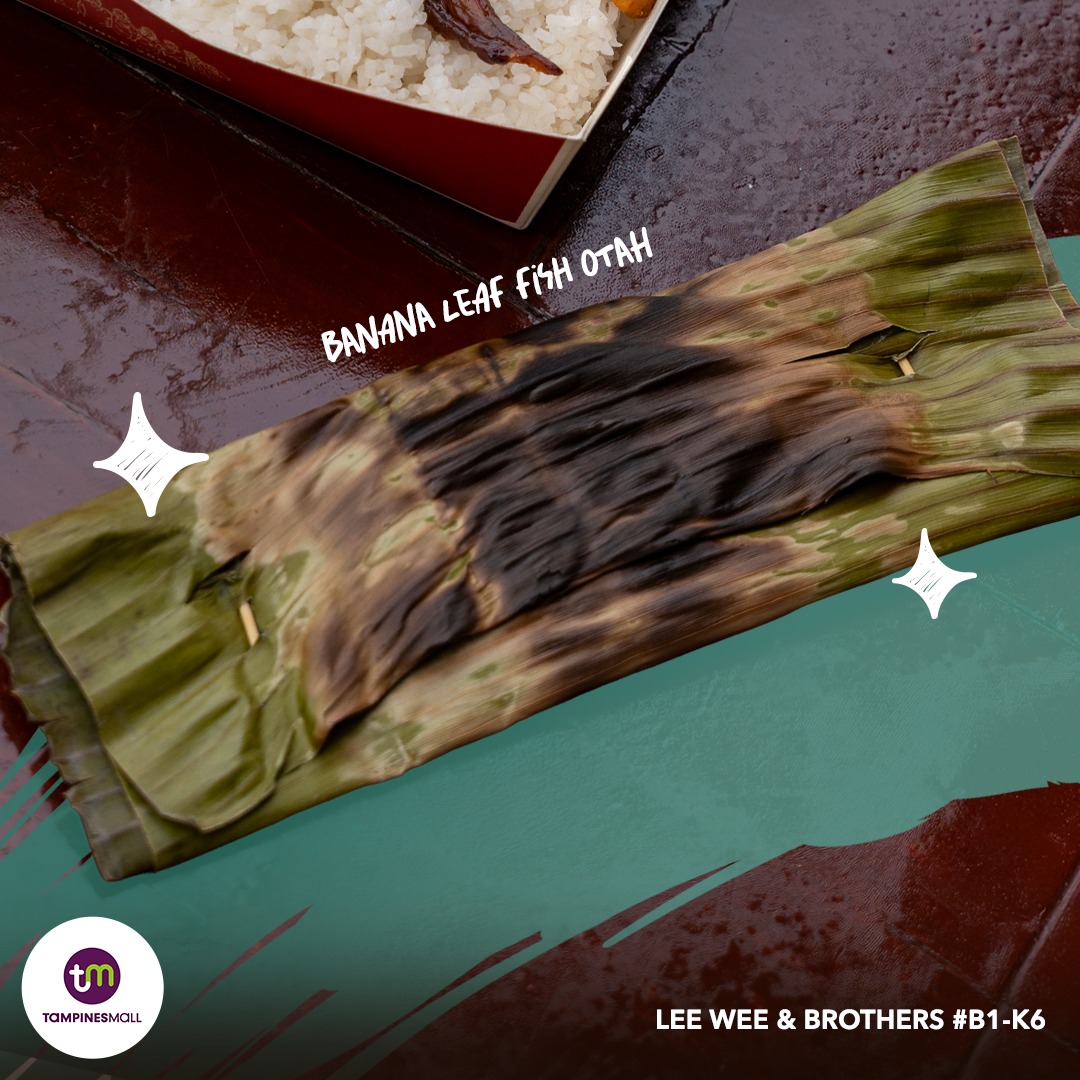 Smoky banana leaf fish otah