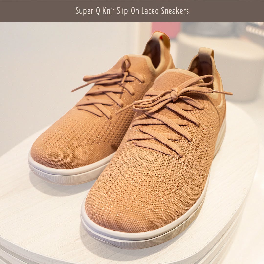 Super-Q Knit Slip-On Laced Sneakers