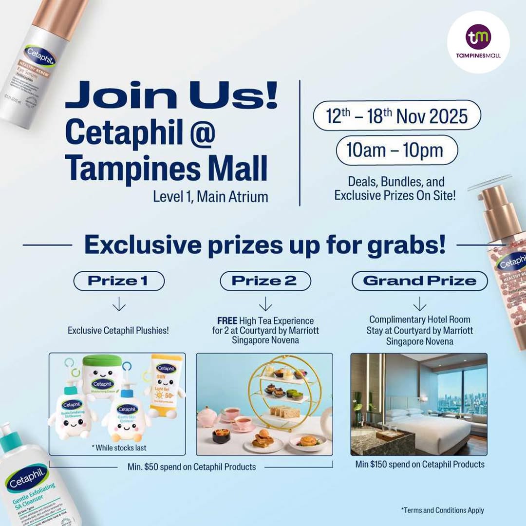 A vibrant display or product shot related to Cetaphil's pop-up event.